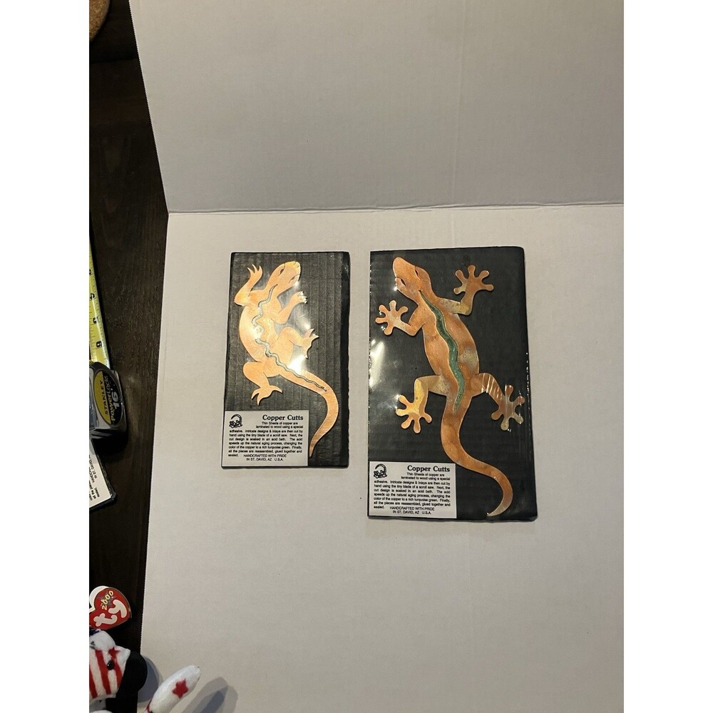 Set Of Two Copper  Lizard Wall Hanging- Very Unique Southwest Desert Decor